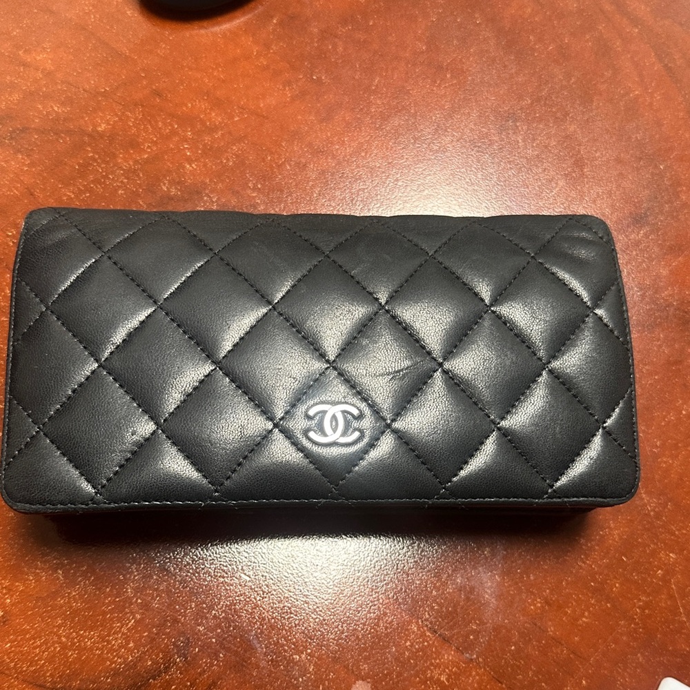 CHANEL Black Quilted Wallet
